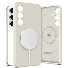 Cosmic Latte dėklas Samsung Galaxy S25 "Tech-Protect Liquid Silicone Magsafe"