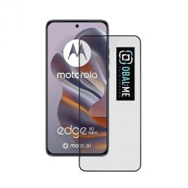Juodas apsauginis ekrano stikliukas Motorola Edge 50 Neo "OBAL:ME 5D Glass Screen Protector"