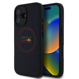 Tamsiai mėlynas dėklas Apple Iphone 16 Plus "Red Bull PU Leather Red Ring MagSafe"