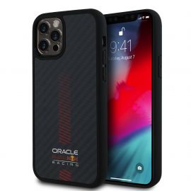 Juodas dėklas Apple Iphone 12/12 Pro "Red Bull Carbon Powerbar MagSafe"