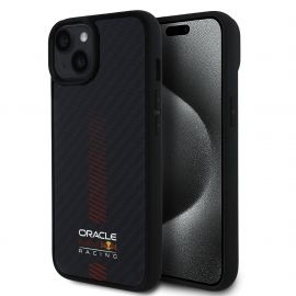 Juodas dėklas Apple Iphone 14 "Red Bull Carbon Powerbar MagSafe"