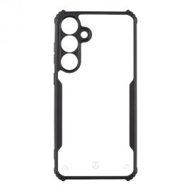 Skaidrus-juodas dėklas Tactical Quantum Stealth telefonui Samsung Galaxy S25 Plus