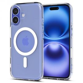 Baltas dėklas telefonui Apple Iphone 16 "Spigen Ultra Hybrid T Mag Magsafe"