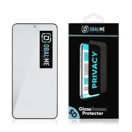 Juodas apsauginis ekrano stikliukas Samsung Galaxy S25 "OBAL:ME Privacy 5D Glass Screen Protector"