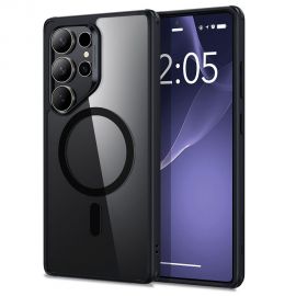 Skaidrus-juodas dėklas Samsung Galaxy S25 Ultra "Esr Classic Hybrid Halolock Magsafe"