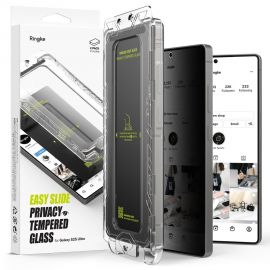 Juodas privatumo apsauginis ekrano stikliukas Samsung Galaxy S25 Ultra "Ringke Easy Slide 2-Pack"