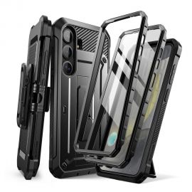 Juodas dėklas Samsung Galaxy S25 "Supcase Unicorn Beetle Pro 2-Set"