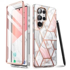 Marmurinės spalvos dėklas Samsung Galaxy S25 Ultra "Supcase Cosmo Mag Magsafe"