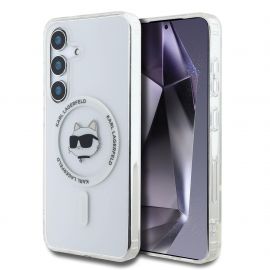 Skaidrus dėklas telefonui Samsung Galaxy S25 Plus"Karl Lagerfeld IML Choupette Head MagSafe"
