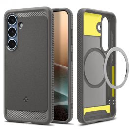Pilkas dėklas Samsung Galaxy S25 "Spigen Rugged Armor MagSafe"
