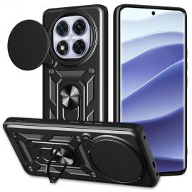 Juodas matinis dėklas Xiaomi Redmi Note 14 Pro Plus 5G "Tech-Protect Camshield Pro"