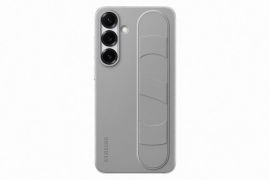 Pilkas originalus dėklas EF-GS936CBE Standing Grip Cover telefonui Samsung Galaxy S25 Plus