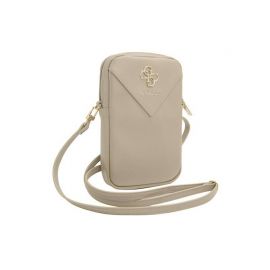Auksinis krepšys Guess PU Grained 4G Metal Logo Wallet Phone Bag Zipper