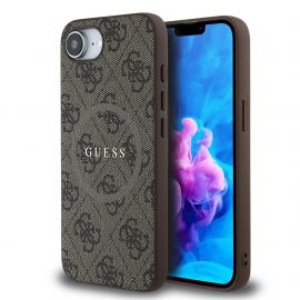 Rudas dėklas Guess PU Leather 4G Colored Ring MagSafe telefonui Apple Iphone 16E