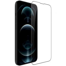 Juodas apsauginis grūdintas stiklas Nillkin Tempered Glass 2.5D CP+ PRO telefonui Apple iPhone 13 / 13 Pro / 14 / 16e