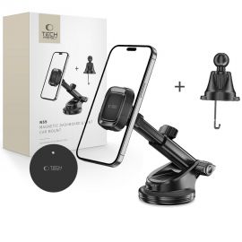 Juodas telefono laikiklis "TECH-PROTECT N59 MAGNETIC DASHBOARD & VENT CAR MOUNT"