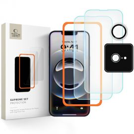 Ekrano ir kameros apsauginis stiklas Apple Iphone 16e "Tech-Protect Supreme Set 3-Pack"