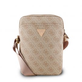 Rausvas krepšys Guess PU 4G Triangle Logo Bag 8"