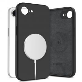 Juodas dėklas Apple Iphone 16E "Tech-Protect Liquid Silicone Magsafe"