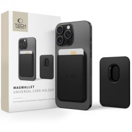 Carbon magnetinis dėklas kortelėms "TECH-PROTECT MAGWALLET MAGSAFE UNIVERSAL MAGNETIC"