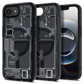 Juodas zero one dėklas Apple Iphone 16E "Spigen Ultra Hybrid Mag Magsafe"
