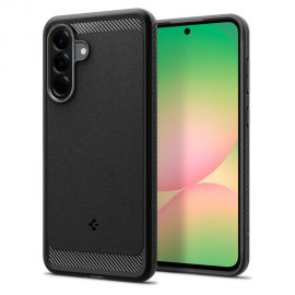 Juodas matinis dėklas Samsung Galaxy A56 5G "Spigen Rugged Armor"
