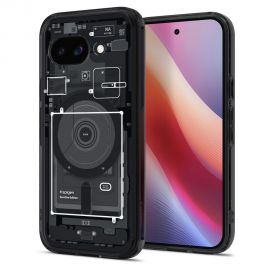 Juodas zero one dėklas Google Pixel 9A "Spigen Ultra Hybrid Mag Magsafe"