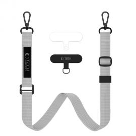 Pilkos spalvos dirželis "TECH-PROTECT C6S ROPE CROSSBODY"