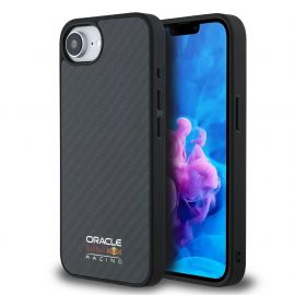 Juodas dėklas Apple Iphone 16E "Red Bull Carbon Shiny Logo MagSafe"