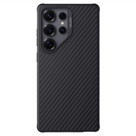 Juodas dėklas Samsung Galaxy S25 Ultra "Nillkin Synthetic Fiber PRO Magnetic Hard"