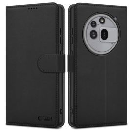 Juodas matinis atverčiamas dėklas Nothing Phone 3A Pro "Tech-Protect Wallet"