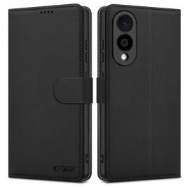 Juodas atverčiamas dėklas Samsung Galaxy S25 Edge "Tech-Protect Wallet"