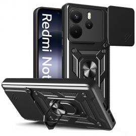 Juodas matinis dėklas Xiaomi Redmi Note 14 4G / LTE "Tech-Protect Camshield Pro"