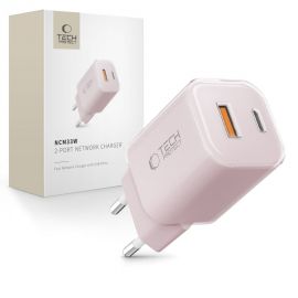 Rausvas buitinis pakrovėjas "TECH-PROTECT NCM33W 2-PORT NETWORK CHARGER PD33W/QC3.0"