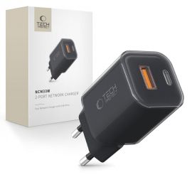 Juodas buitinis pakrovėjas "TECH-PROTECT NCM33W 2-PORT NETWORK CHARGER PD33W/QC3.0"