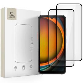 Juodas apsauginis ekrano stikliukas Samsung Xcover 7 / 7 Pro "TECH-PROTECT GLASS FIT+ 2-PACK"