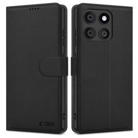 Juodas atverčiamas dėklas Motorola Edge 60 Fusion "Tech-Protect Wallet"