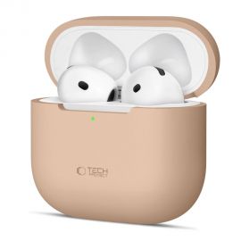 Caffe latte dėklas Apple Airpods 4 "Tech-Protect Silicone"