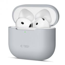 Pilkas dėklas Apple Airpods 4 "Tech-Protect Silicone"