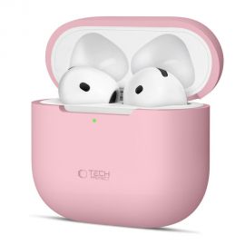 Rožinis dėklas Apple Airpods 4 "Tech-Protect Silicone"