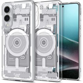 Baltas Zero One dėklas Samsung Galaxy S25 Edge "Spigen Ultra Hybrid Mag Magsafe"