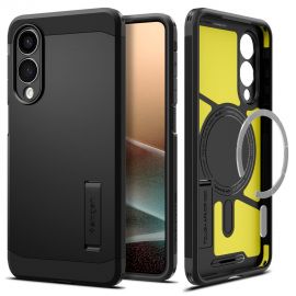Juodas dėklas Samsung Galaxy S25 Edge "Spigen Tough Armor Magsafe"