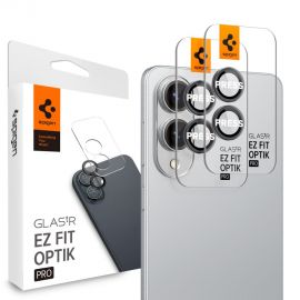 Juodas apsauginis stiklas galiniai kamerai Samsung Galaxy S25 Edge "Spigen Optik 2-Pack"