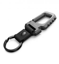 Pilkas raktų pakabukas "TECH-PROTECT SLIDELOCK CARABINER KEYCHAIN"