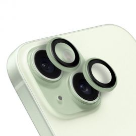 Žalias apsauginis stiklas galiniai kamerai Apple iPhone 15 /15 Plus "OBAL:ME Lens Protector"
