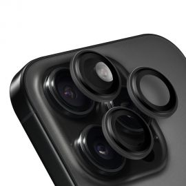 Titano juodas apsauginis stiklas galiniai kamerai Apple iPhone 15 Pro / 15 Pro Max "OBAL:ME Lens Protector"