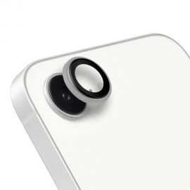 Baltas matinis apsauginis stiklas galiniai kamerai Apple iPhone 16E "OBAL:ME Lens Protector"