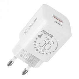 Baltas buitinis pakrovėjas "OBAL:ME GaN Wall Charger USB-A + USB-C 36W"