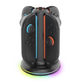 Juoda stotelė Nintendo Switch 2 "iPega SW2052 Charger Dock with RGB for JoyCon Controllers"