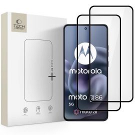 Juodas apsauginis ekrano stikliukas Motorola Moto G86 5G / G86 5G Power "TECH-PROTECT GLASS FIT+ 2-PACK"